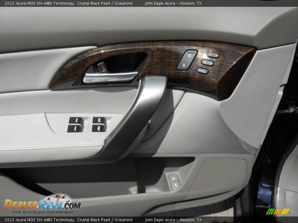 2013 Acura MDX SH-AWD Technology Crystal Black Pearl / Graystone Photo #24