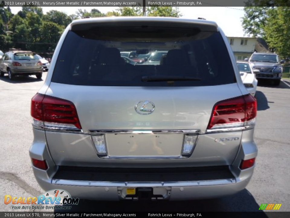 2013 Lexus LX 570 Merury Silver Metallic / Parchment/Mahogany Accents Photo #3