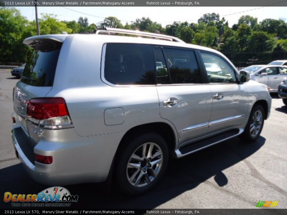 2013 Lexus LX 570 Merury Silver Metallic / Parchment/Mahogany Accents Photo #4