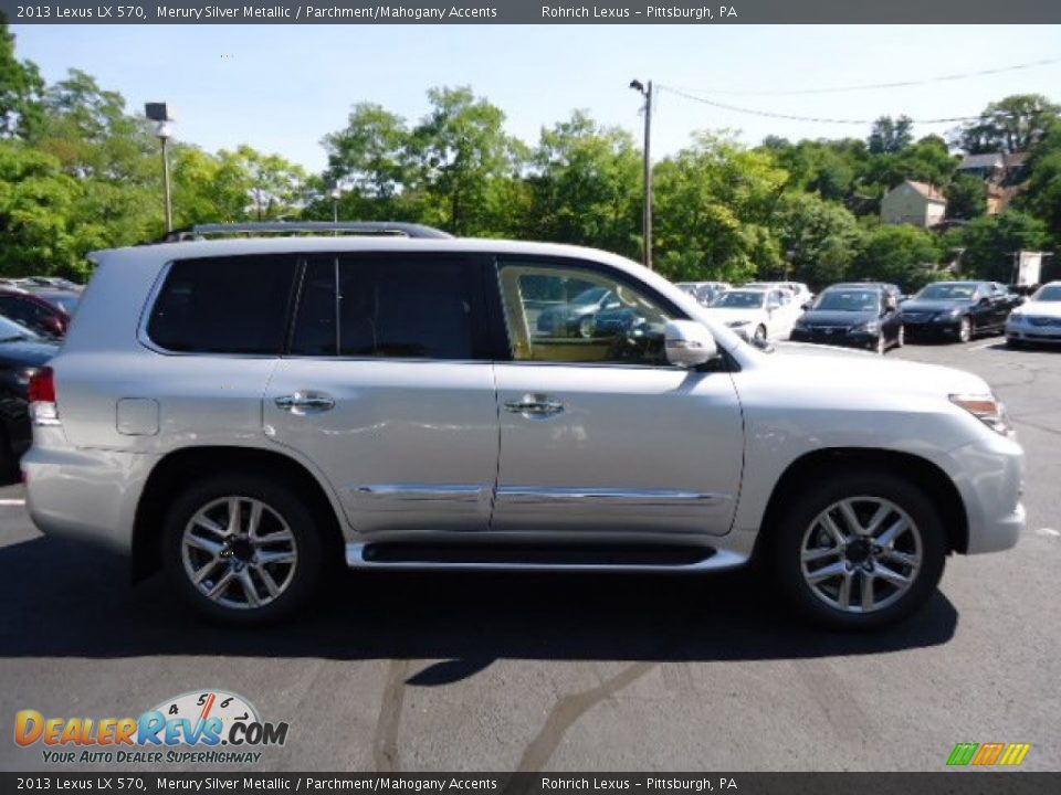 2013 Lexus LX 570 Merury Silver Metallic / Parchment/Mahogany Accents Photo #5