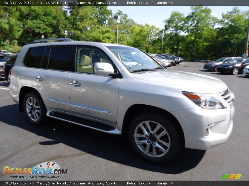2013 Lexus LX 570 Merury Silver Metallic / Parchment/Mahogany Accents Photo #6