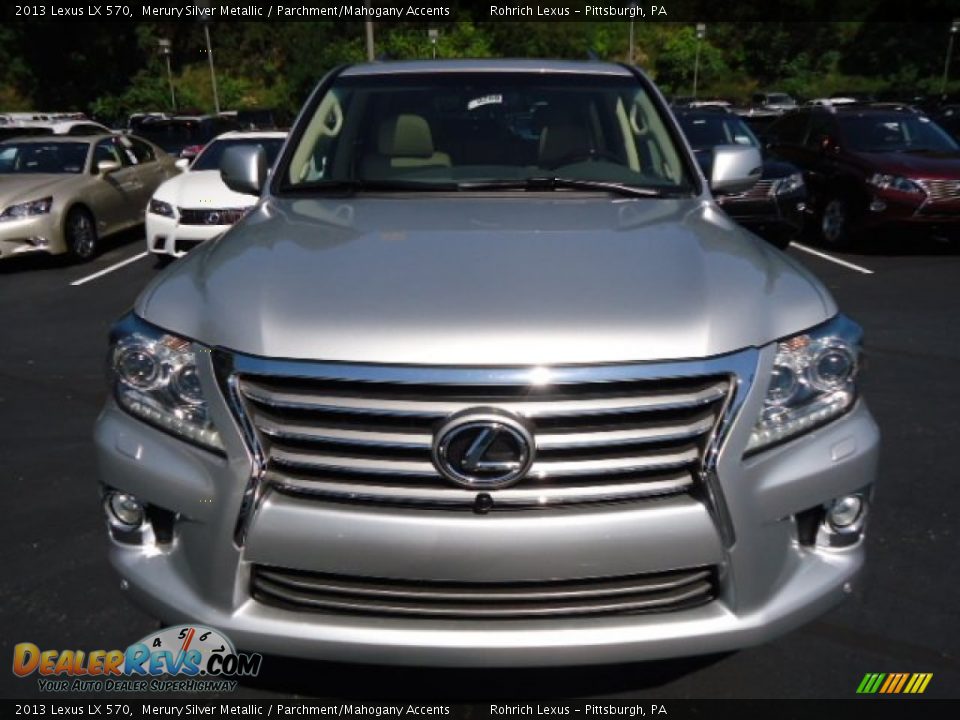 2013 Lexus LX 570 Merury Silver Metallic / Parchment/Mahogany Accents Photo #7