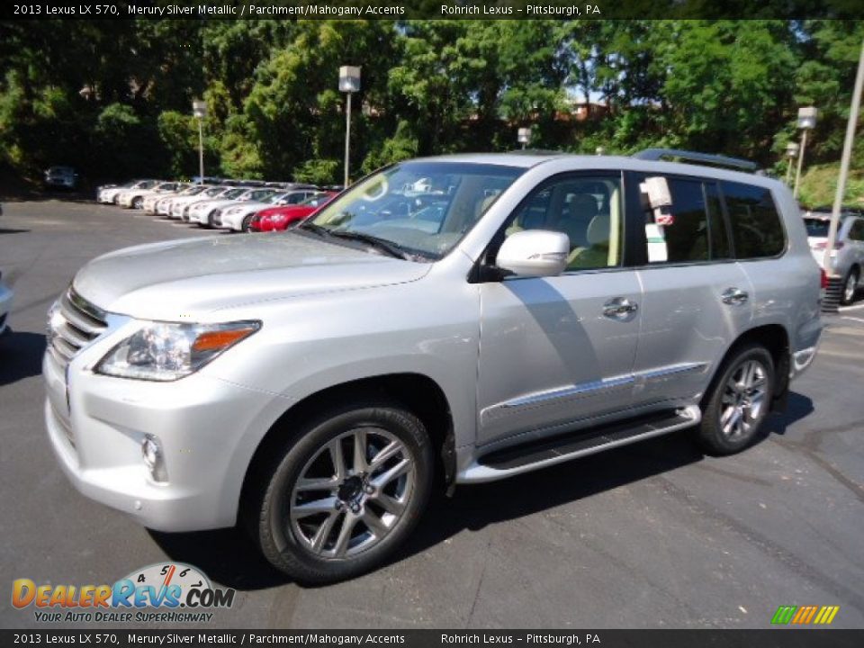 2013 Lexus LX 570 Merury Silver Metallic / Parchment/Mahogany Accents Photo #8
