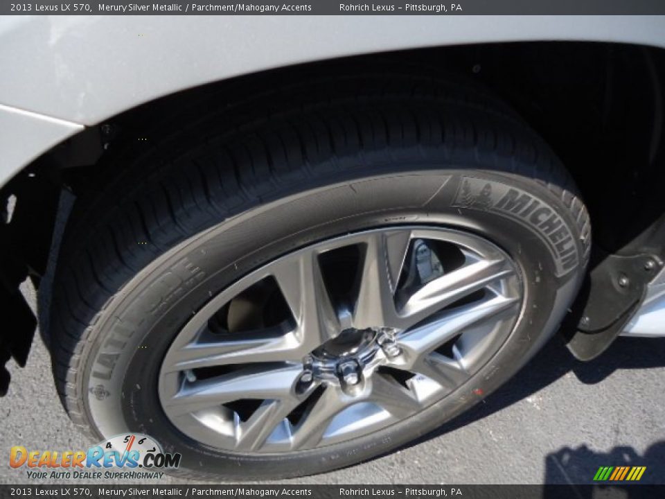 2013 Lexus LX 570 Merury Silver Metallic / Parchment/Mahogany Accents Photo #9