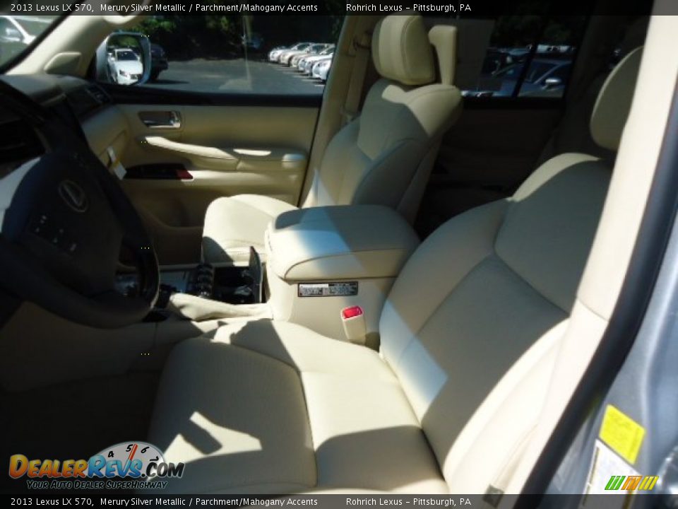 2013 Lexus LX 570 Merury Silver Metallic / Parchment/Mahogany Accents Photo #10