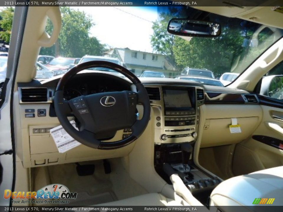 2013 Lexus LX 570 Merury Silver Metallic / Parchment/Mahogany Accents Photo #13