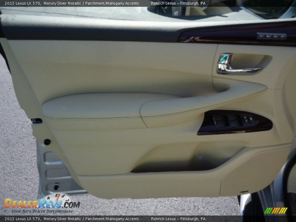 2013 Lexus LX 570 Merury Silver Metallic / Parchment/Mahogany Accents Photo #14