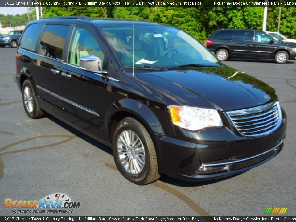 2013 Chrysler Town & Country Touring - L Brilliant Black Crystal Pearl / Dark Frost Beige/Medium Frost Beige Photo #1