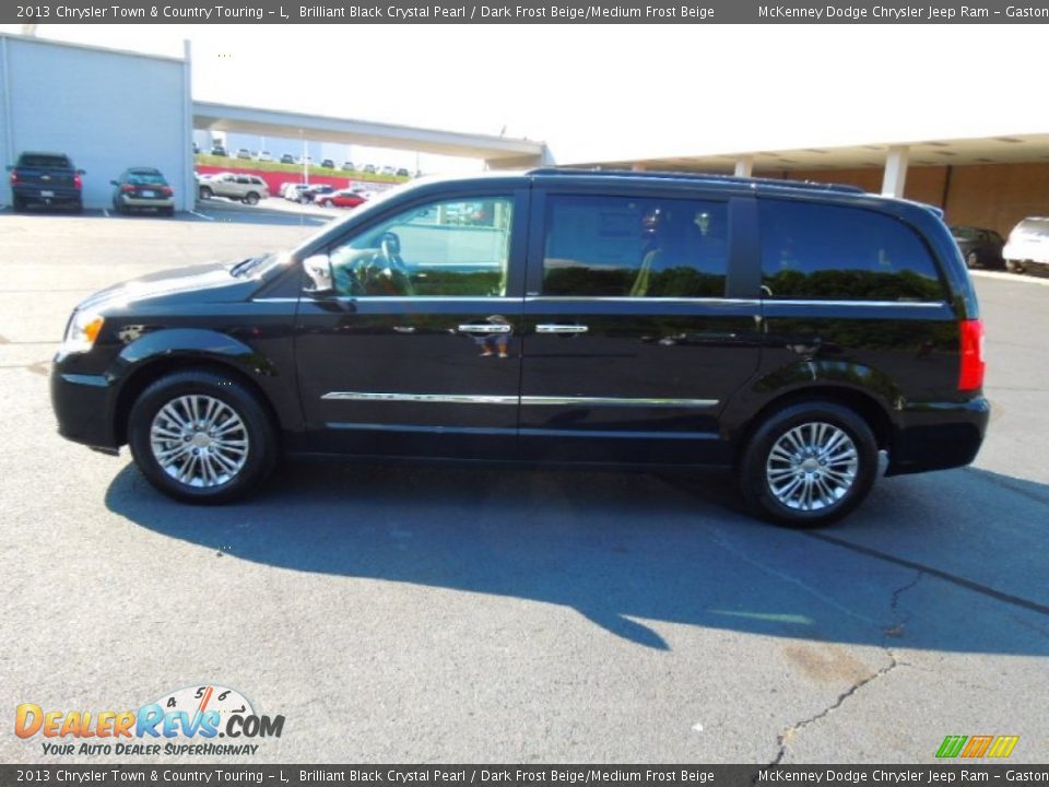 2013 Chrysler Town & Country Touring - L Brilliant Black Crystal Pearl / Dark Frost Beige/Medium Frost Beige Photo #3