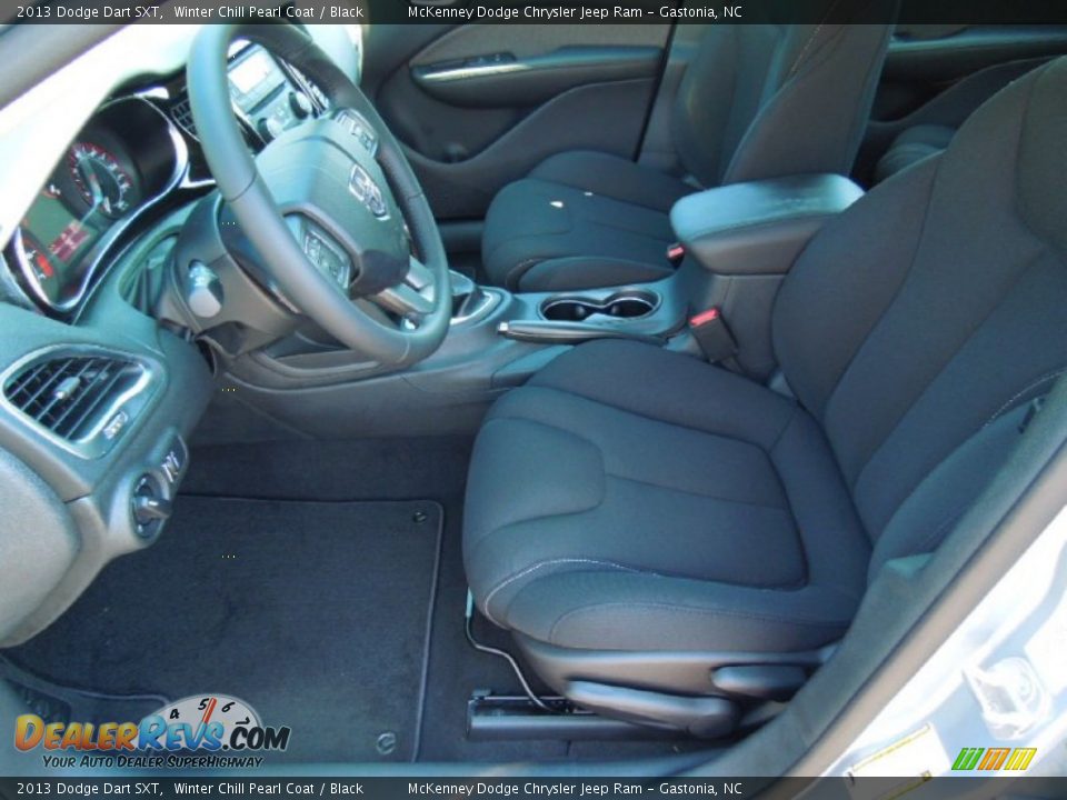 Black Interior - 2013 Dodge Dart SXT Photo #8