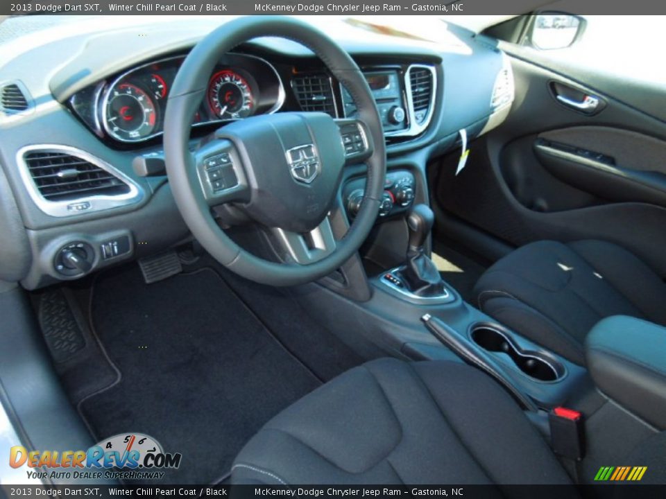 Black Interior - 2013 Dodge Dart SXT Photo #25