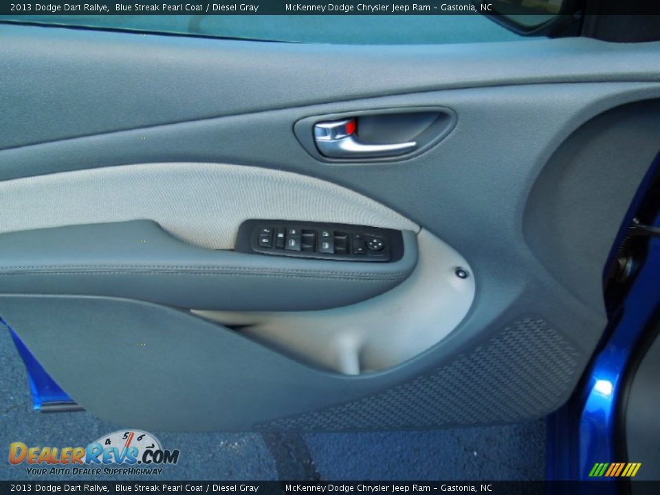 2013 Dodge Dart Rallye Blue Streak Pearl Coat / Diesel Gray Photo #10