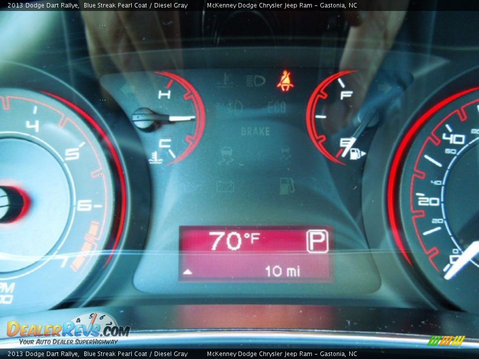 2013 Dodge Dart Rallye Blue Streak Pearl Coat / Diesel Gray Photo #14