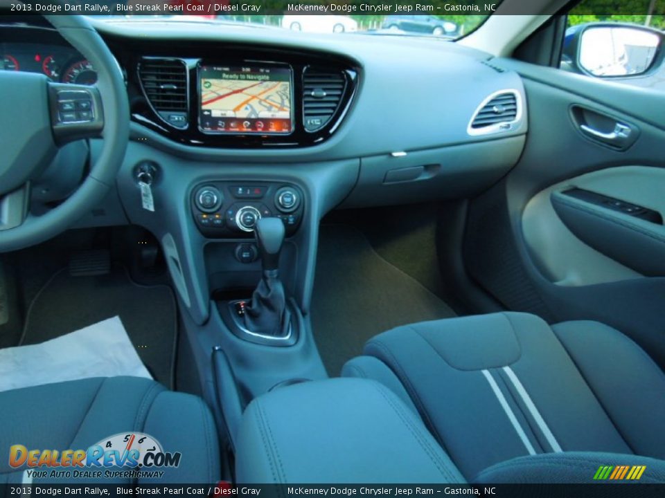 2013 Dodge Dart Rallye Blue Streak Pearl Coat / Diesel Gray Photo #17