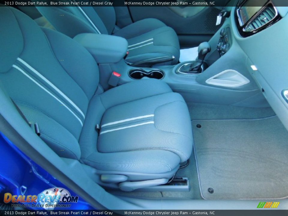 2013 Dodge Dart Rallye Blue Streak Pearl Coat / Diesel Gray Photo #20