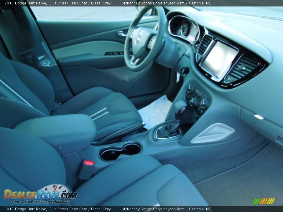 2013 Dodge Dart Rallye Blue Streak Pearl Coat / Diesel Gray Photo #21