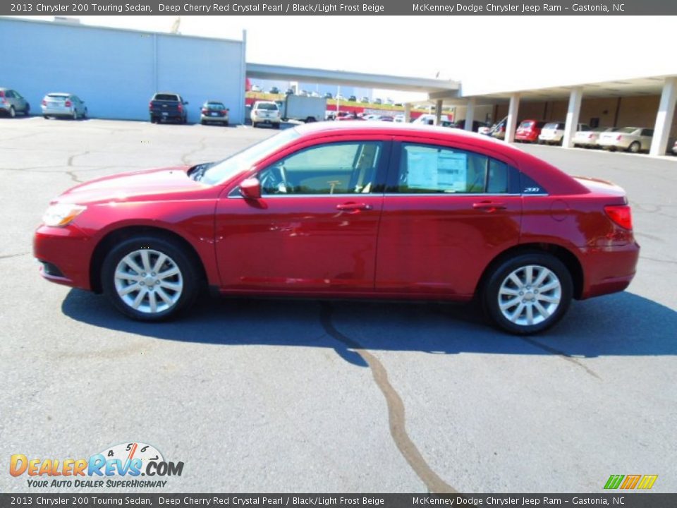 2013 Chrysler 200 Touring Sedan Deep Cherry Red Crystal Pearl / Black/Light Frost Beige Photo #3