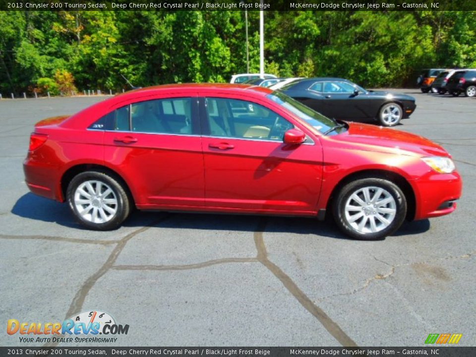 2013 Chrysler 200 Touring Sedan Deep Cherry Red Crystal Pearl / Black/Light Frost Beige Photo #4