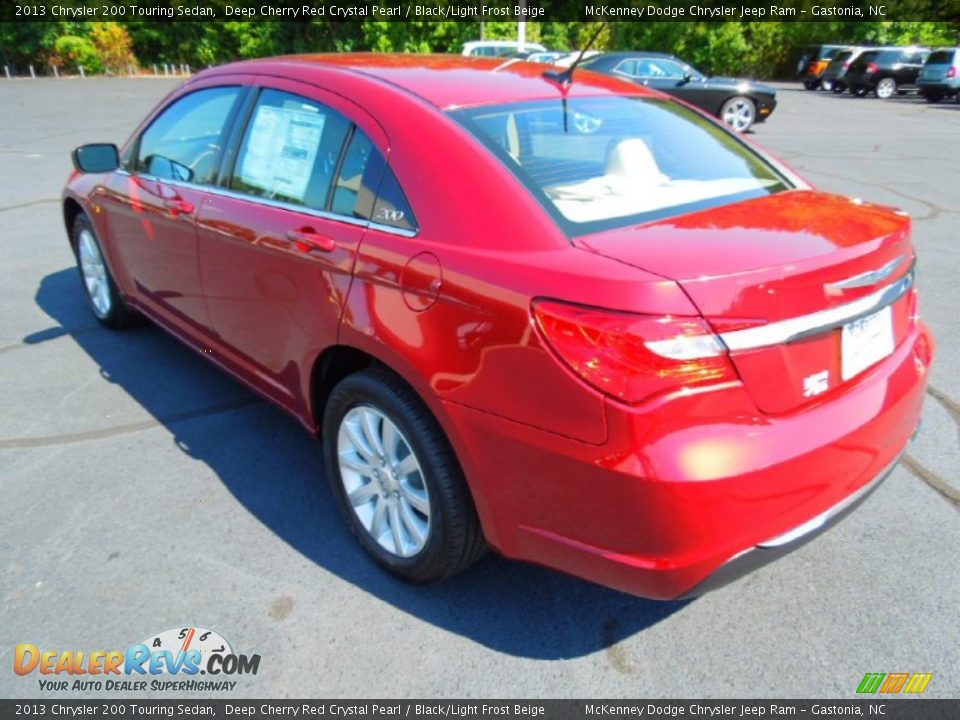 2013 Chrysler 200 Touring Sedan Deep Cherry Red Crystal Pearl / Black/Light Frost Beige Photo #5