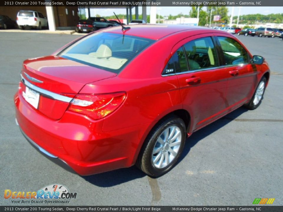 2013 Chrysler 200 Touring Sedan Deep Cherry Red Crystal Pearl / Black/Light Frost Beige Photo #6