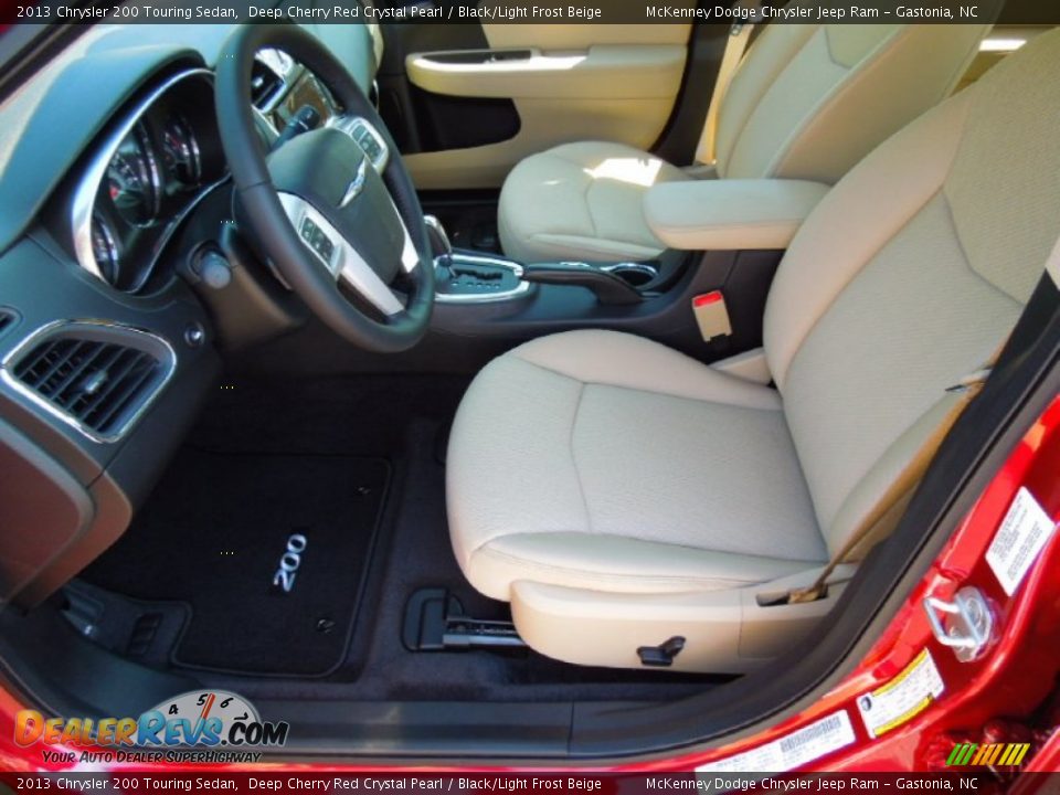 2013 Chrysler 200 Touring Sedan Deep Cherry Red Crystal Pearl / Black/Light Frost Beige Photo #8