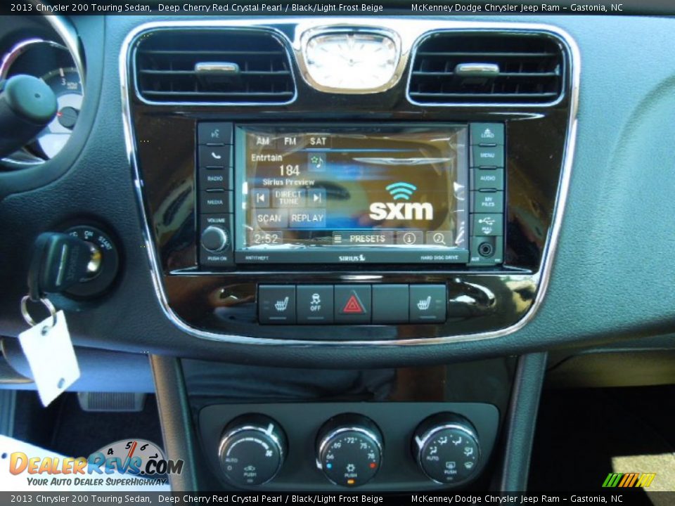 2013 Chrysler 200 Touring Sedan Deep Cherry Red Crystal Pearl / Black/Light Frost Beige Photo #12