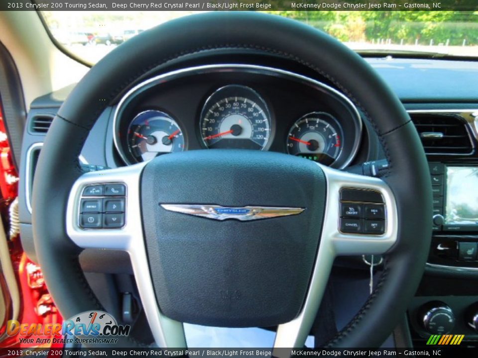 2013 Chrysler 200 Touring Sedan Deep Cherry Red Crystal Pearl / Black/Light Frost Beige Photo #14