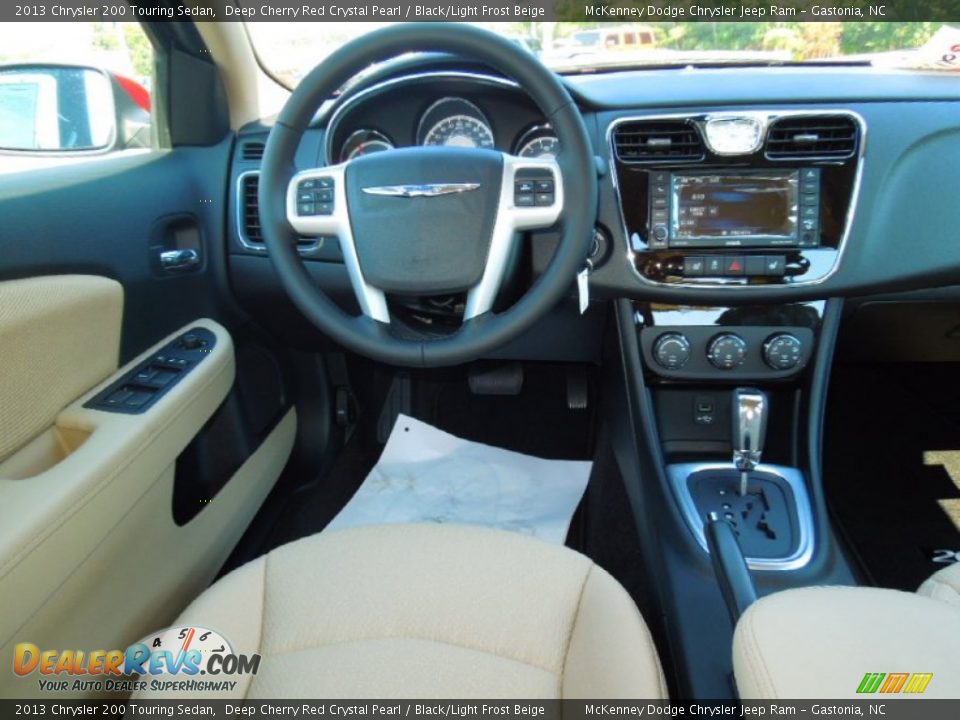 2013 Chrysler 200 Touring Sedan Deep Cherry Red Crystal Pearl / Black/Light Frost Beige Photo #17