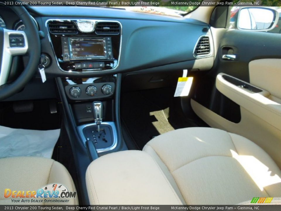 2013 Chrysler 200 Touring Sedan Deep Cherry Red Crystal Pearl / Black/Light Frost Beige Photo #18