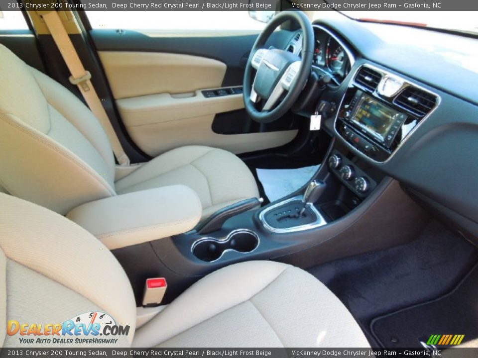 2013 Chrysler 200 Touring Sedan Deep Cherry Red Crystal Pearl / Black/Light Frost Beige Photo #22