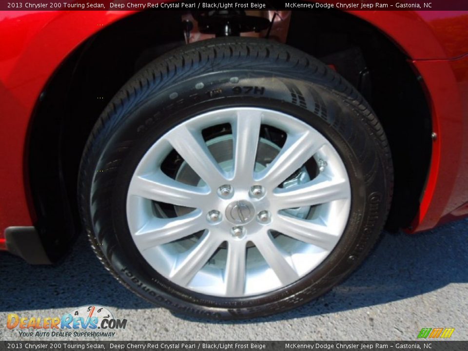 2013 Chrysler 200 Touring Sedan Deep Cherry Red Crystal Pearl / Black/Light Frost Beige Photo #24
