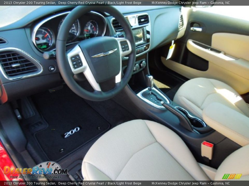 2013 Chrysler 200 Touring Sedan Deep Cherry Red Crystal Pearl / Black/Light Frost Beige Photo #26