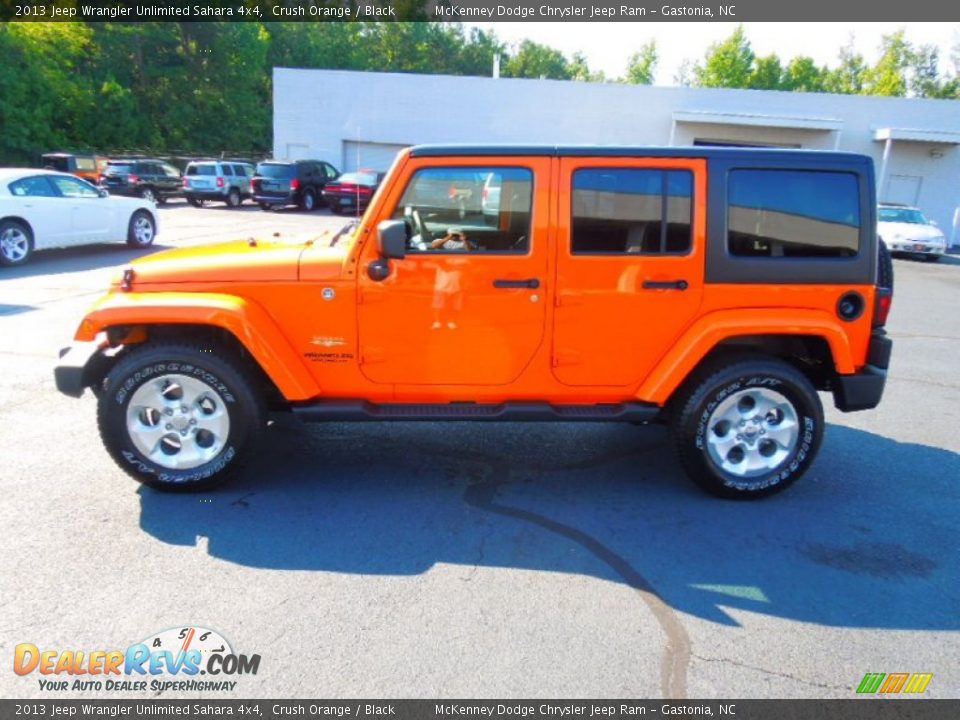 2013 Jeep Wrangler Unlimited Sahara 4x4 Crush Orange / Black Photo #3