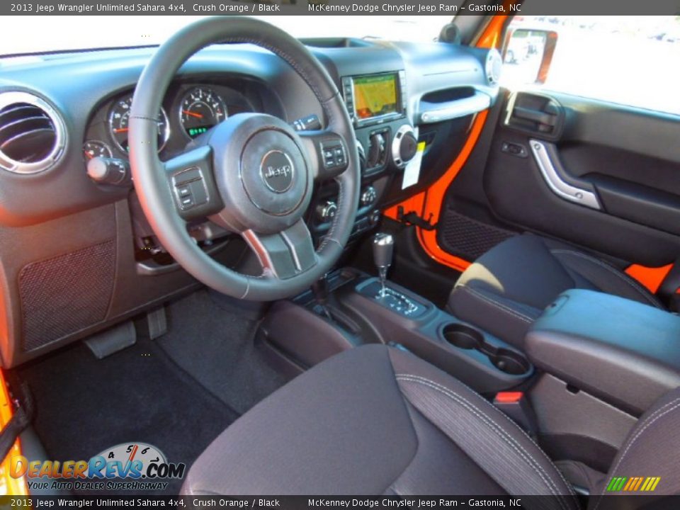 Black Interior - 2013 Jeep Wrangler Unlimited Sahara 4x4 Photo #28