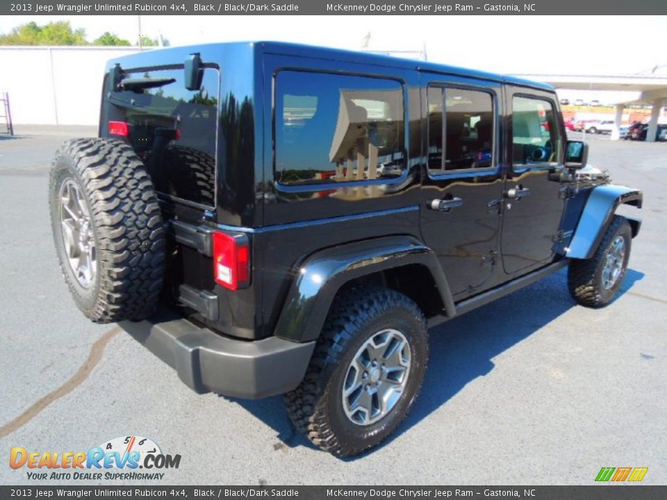 2013 Jeep Wrangler Unlimited Rubicon 4x4 Black / Black/Dark Saddle Photo #6