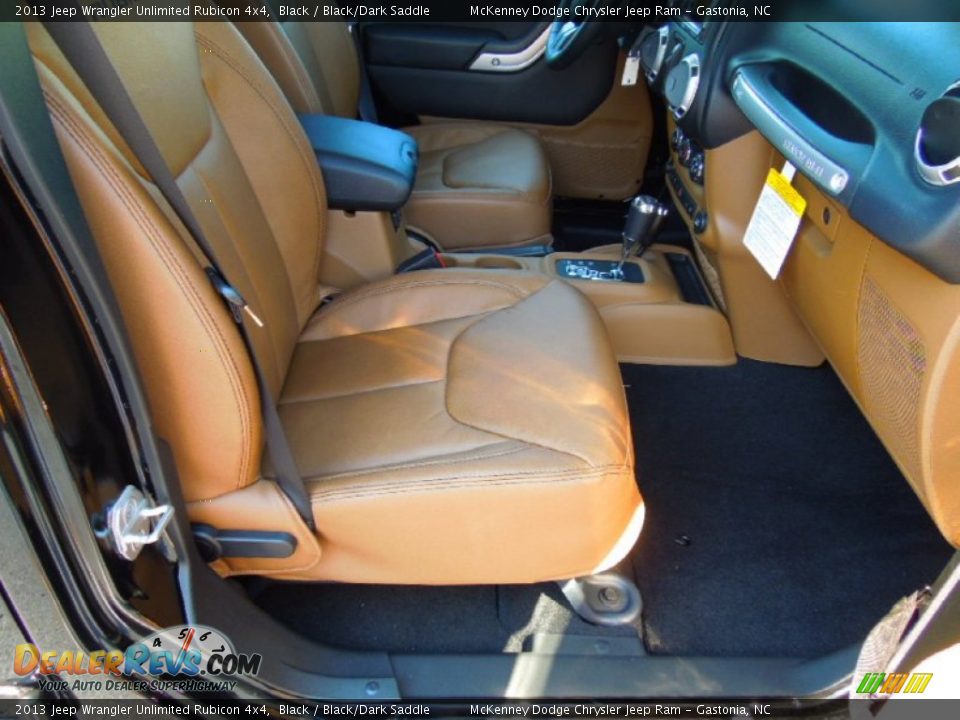 Black/Dark Saddle Interior - 2013 Jeep Wrangler Unlimited Rubicon 4x4 Photo #23