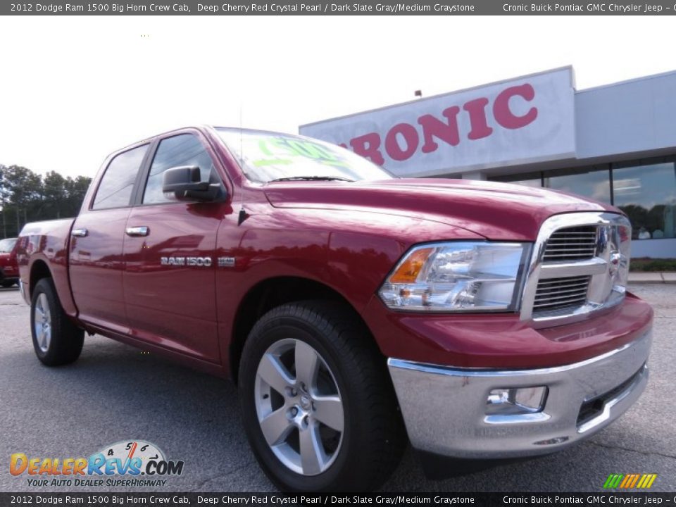 2012 Dodge Ram 1500 Big Horn Crew Cab Deep Cherry Red Crystal Pearl / Dark Slate Gray/Medium Graystone Photo #1