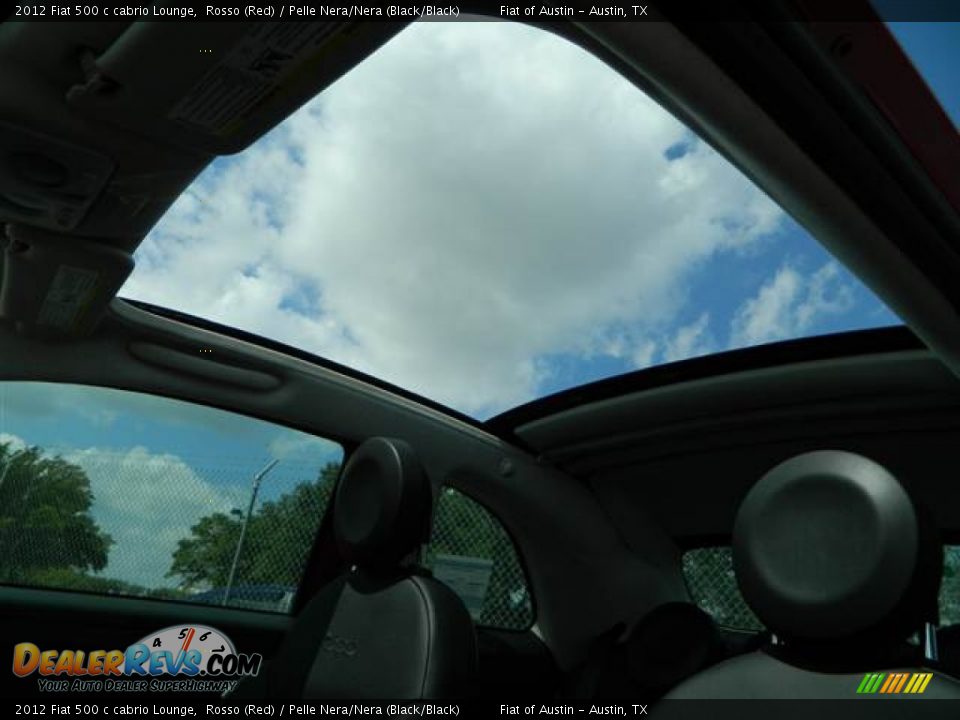 2012 Fiat 500 c cabrio Lounge Rosso (Red) / Pelle Nera/Nera (Black/Black) Photo #7