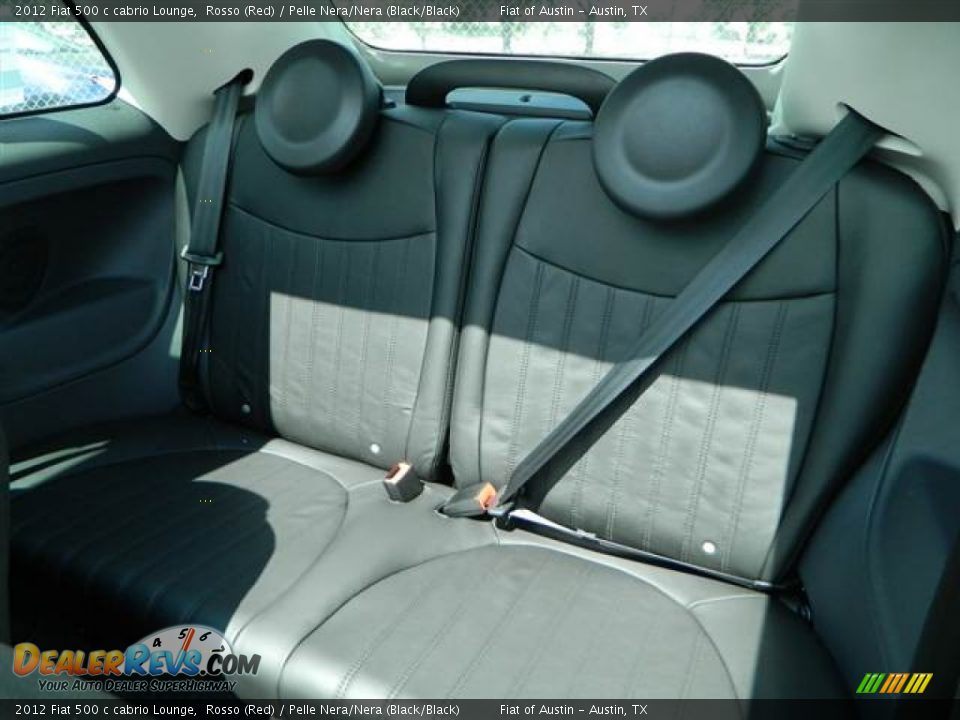 2012 Fiat 500 c cabrio Lounge Rosso (Red) / Pelle Nera/Nera (Black/Black) Photo #8