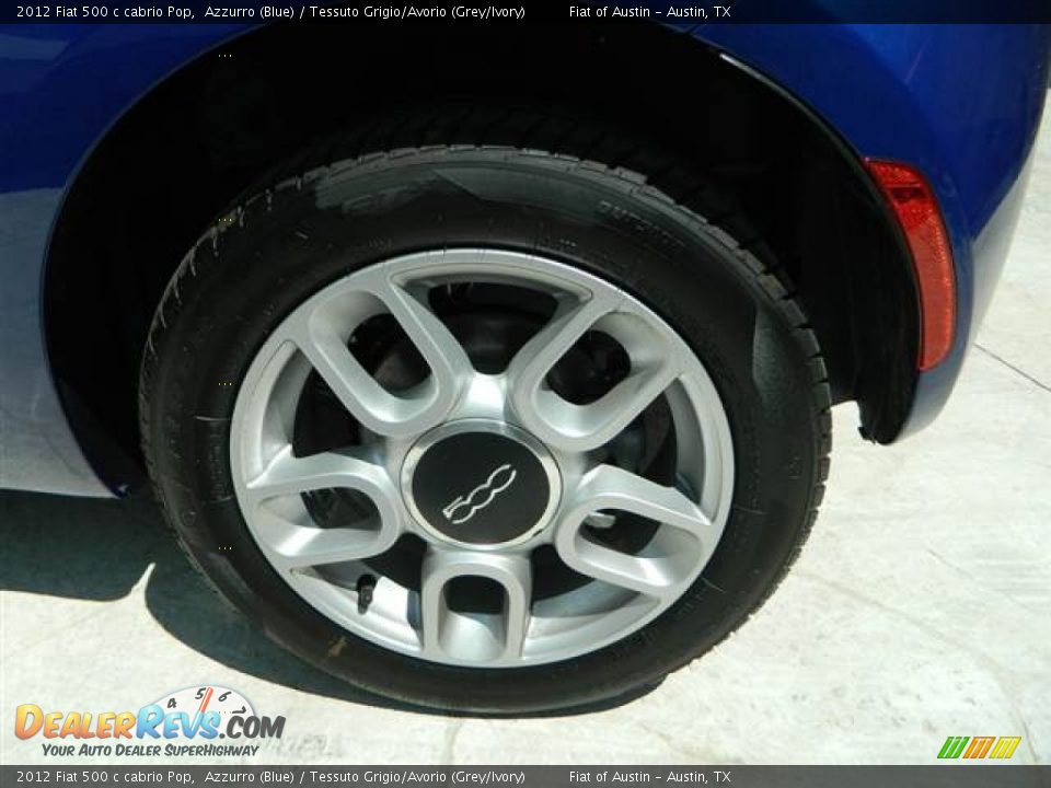 2012 Fiat 500 c cabrio Pop Azzurro (Blue) / Tessuto Grigio/Avorio (Grey/Ivory) Photo #5