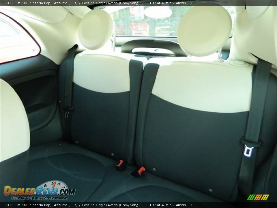 2012 Fiat 500 c cabrio Pop Azzurro (Blue) / Tessuto Grigio/Avorio (Grey/Ivory) Photo #6