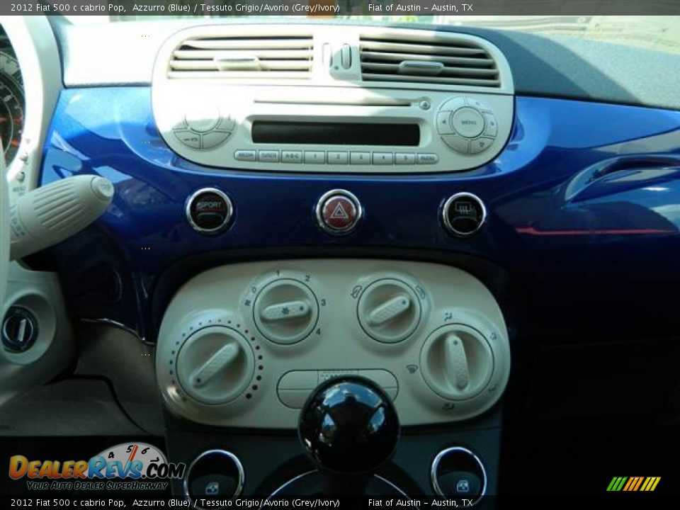 2012 Fiat 500 c cabrio Pop Azzurro (Blue) / Tessuto Grigio/Avorio (Grey/Ivory) Photo #9