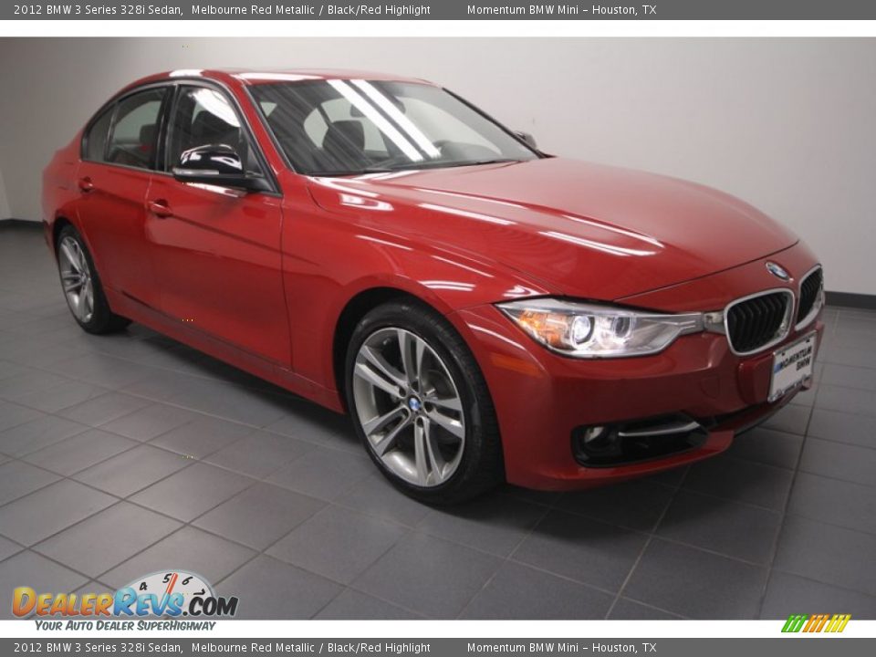 2012 BMW 3 Series 328i Sedan Melbourne Red Metallic / Black/Red Highlight Photo #1