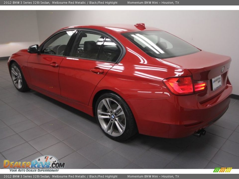 2012 BMW 3 Series 328i Sedan Melbourne Red Metallic / Black/Red Highlight Photo #5