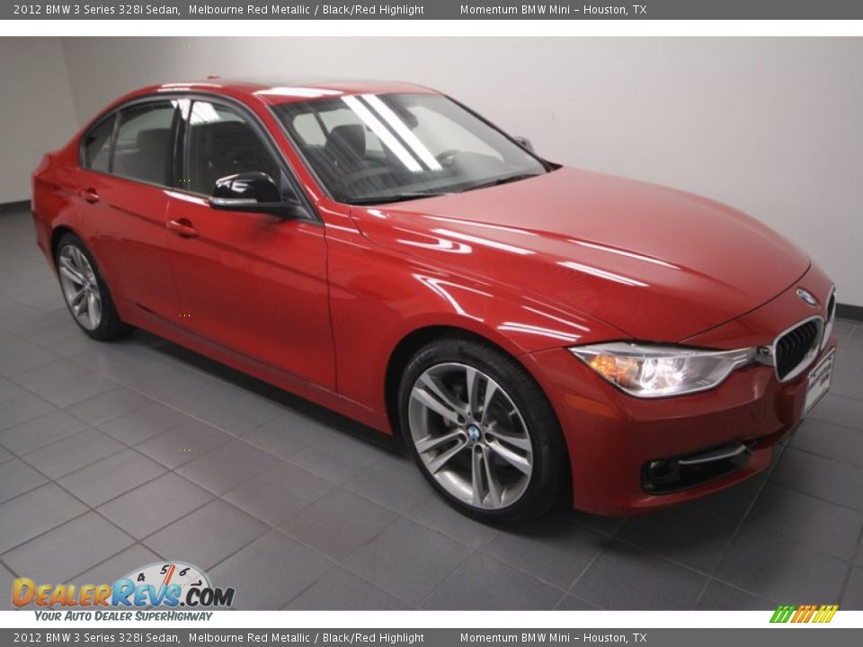 2012 BMW 3 Series 328i Sedan Melbourne Red Metallic / Black/Red Highlight Photo #8