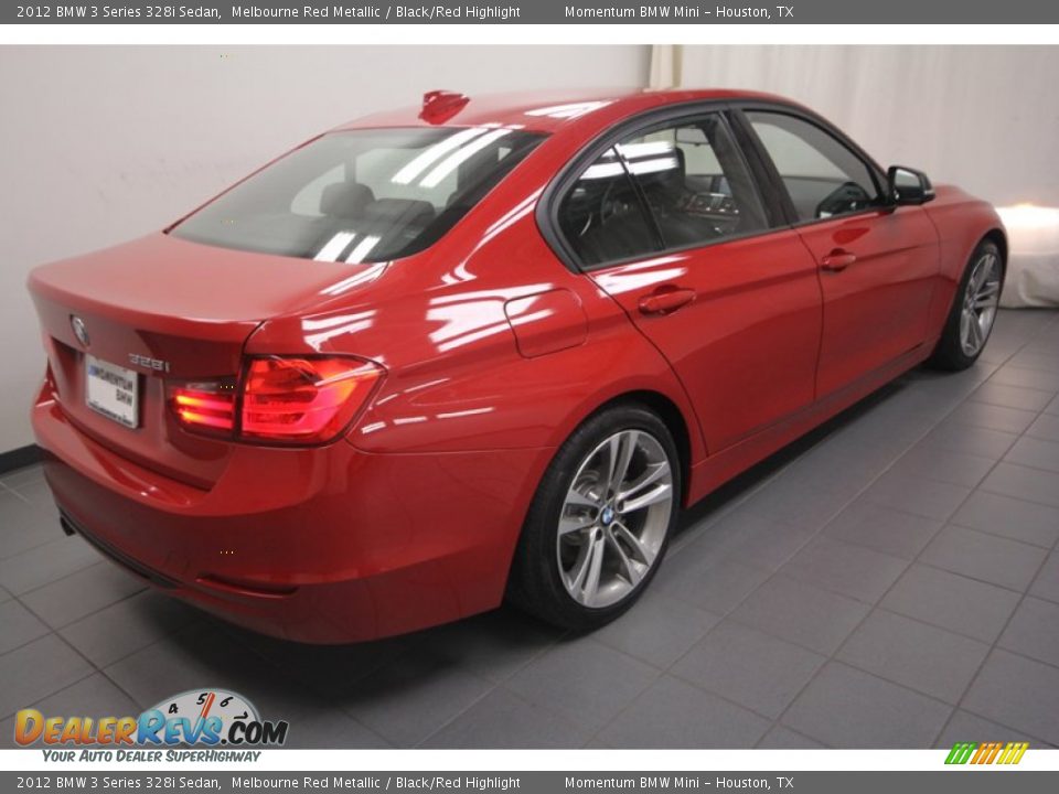 2012 BMW 3 Series 328i Sedan Melbourne Red Metallic / Black/Red Highlight Photo #10