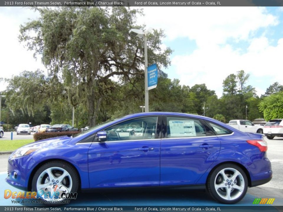 Performance Blue 2013 Ford Focus Titanium Sedan Photo #2