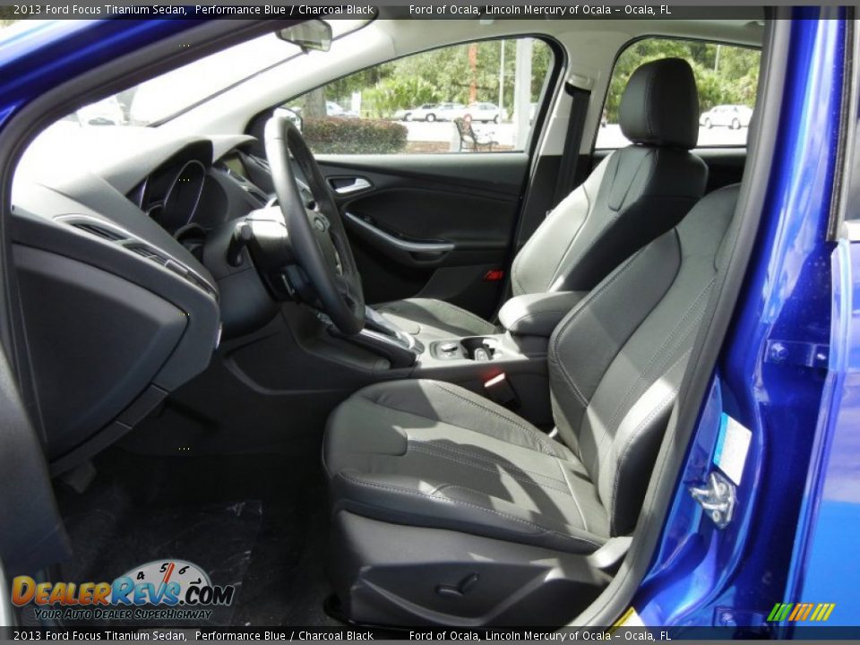 2013 Ford Focus Titanium Sedan Performance Blue / Charcoal Black Photo #5