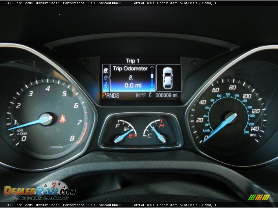 2013 Ford Focus Titanium Sedan Gauges Photo #9
