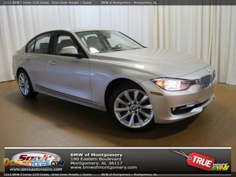 2013 BMW 3 Series 328i Sedan Orion Silver Metallic / Oyster Photo #1
